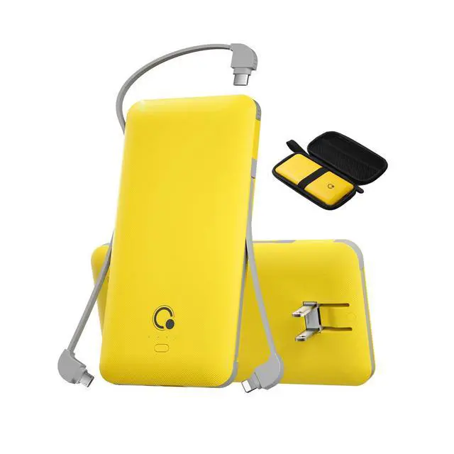 Alt view image 7 of 12 - Portable Charger with Built-in Cables and AC Wall Plug, USB C External Battery Pack, 10000mAh Travel Essentials Power Bank Compatible with iPhone 16/15/14/13, Samsung Galaxy, Pixel,Tablet and More