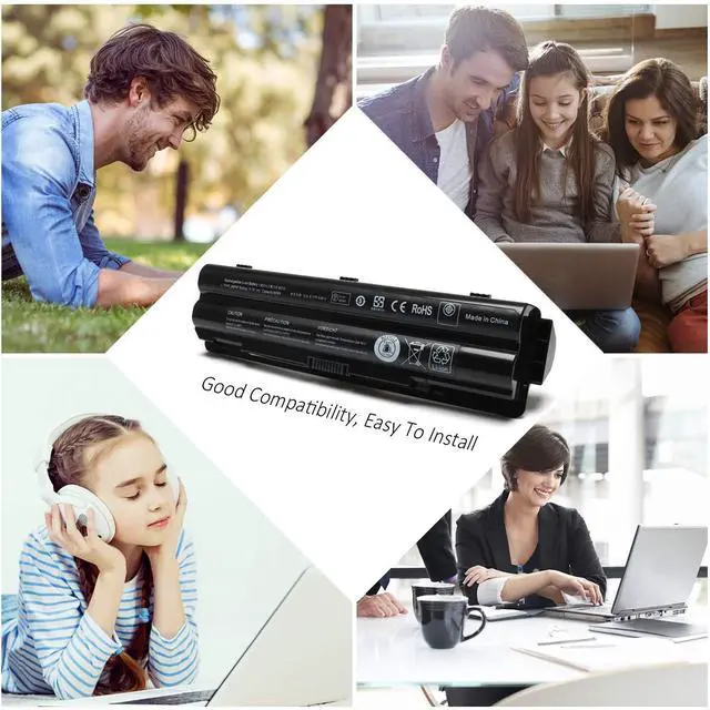 Alt view image 14 of 14 - 90Wh R795X Laptop Battery Replacement for Dell XPS 17 15 14 L701X L702x L501X L502x L401X Fit 312-1123 312-1127 453-10186 J70W7 JWPHF P09E WHXY3