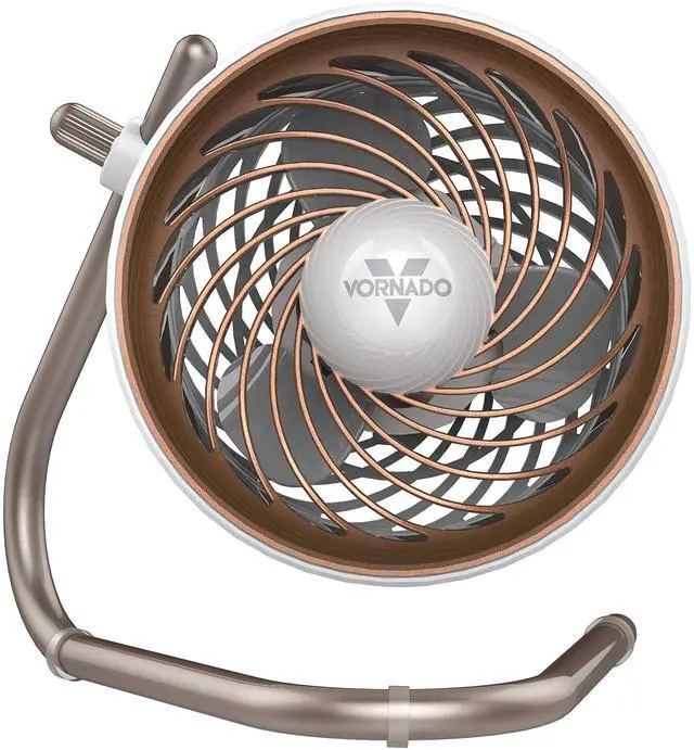 Alt view image 10 of 10 - Pivot Personal Air Circulator Fan, 6-inch, Quiet Portable for Travel, 3 Speed Settings, Targeted Cooling Airflow, 360-Degree Adjustable Axis, Fan for Bedroom, Office, And Desktop, Copper