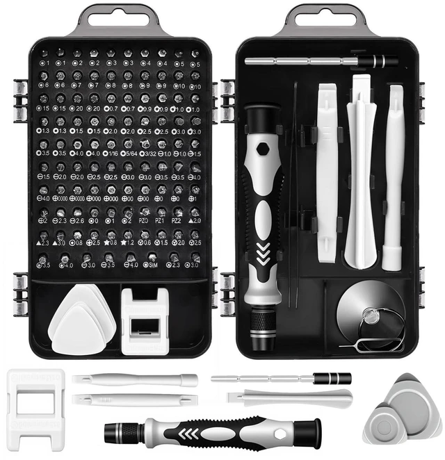 Alt view image 7 of 12 - 115-in-1 Precision Screwdriver Set, Micro Magnetic Repair Tool Kits,Mini Screwdriver Set,Professional Electronic Tools Kit for iPhone, MacBook, Computer, Laptop, PC, RC, PS4, Xbox, Eyeglasses, Watch
