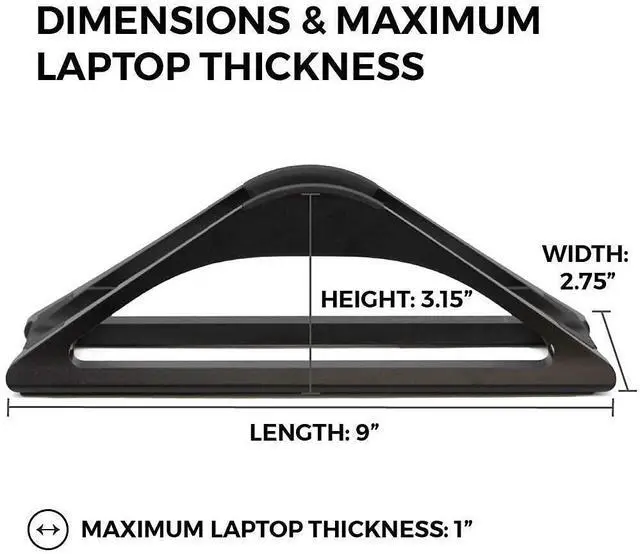 Alt view image 14 of 14 - Vertical Laptop Stand for Desks in Matte Black, Upright Adjustable Holder to Dock Apple MacBook Stand, and Other Laptops to Organize Work & Home Office, Automatic Grip