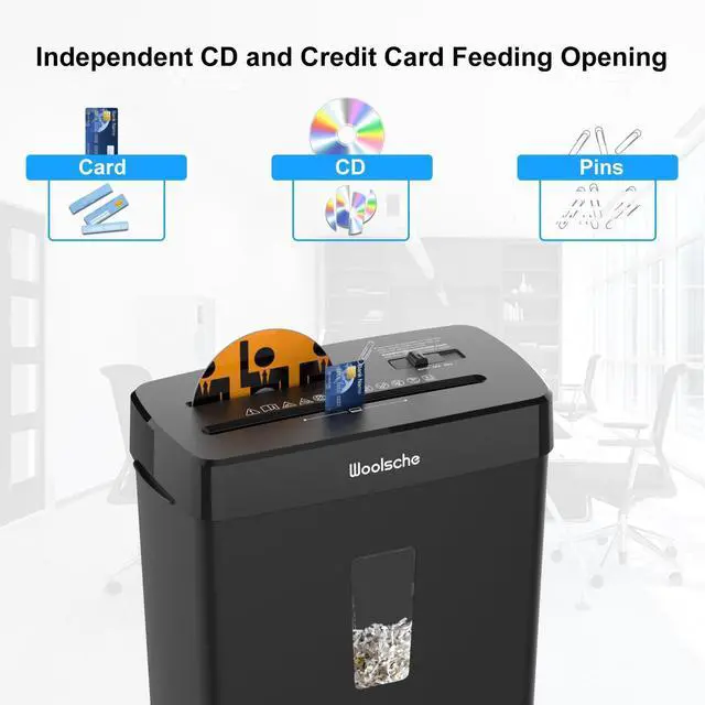 Alt view image 10 of 14 - Paper Shredder for Home,10-Sheet Cross Cut with 13L Basket, P-4 Security Level,3-Mode Design - Shreds CD and Credit Card,Shredders for Home Use