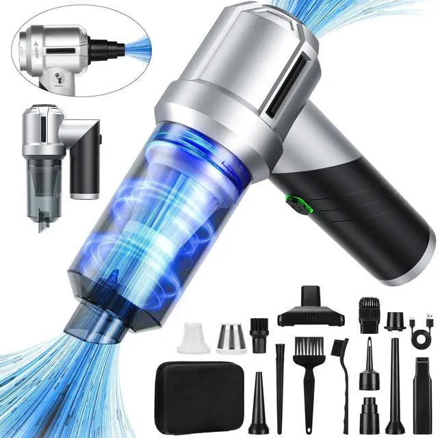 Alt view image 8 of 14 - Car Vacuum Portable Cordless with 18000PA Super Suction, 4 in 1 Portable Air Blower/Car Vacuum 90°Foldable Handheld Rechargeable Brushless Motor, Gifts for Valentine's Day for Home, PC