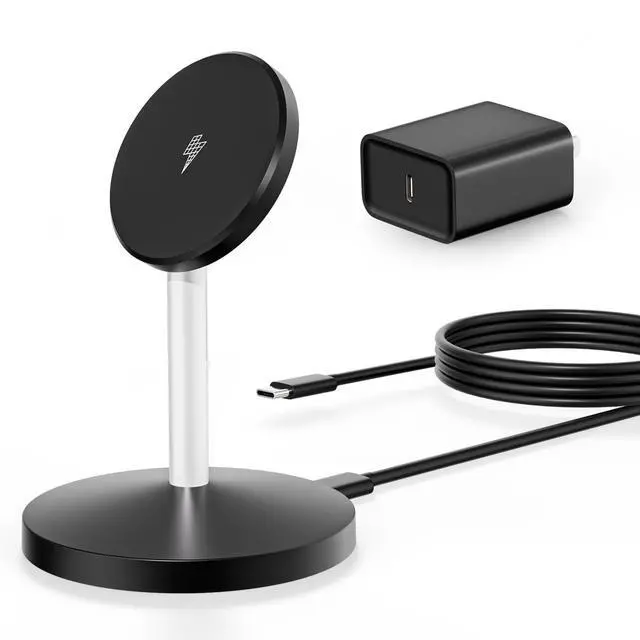 Alt view image 5 of 8 - Magnetic Wireless Charger i Phone Stand 15W Fast Mag-Safe Charging Station 6FT Magnet Wireless Charging Stand with Plug Compatible with Apple iPhone 17/17 Pro/Air/17Pro Max 16/15/14/13/12,AirPods Pro