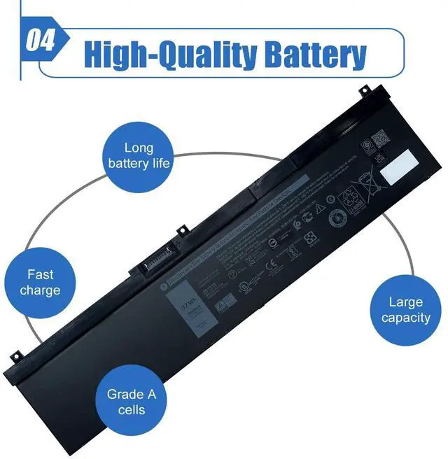 Alt view image 11 of 12 - 97Wh NYFJH Laptop Battery Replace for Dell Precision 7530 7730 7540 7740 Mobile Workstation P74F P74F001 P74F002 P34E P34E001 P34E002 Series Notebook 0WNRC 00WNRC GW0K9 0GW0K9 11.4V 8070mAh