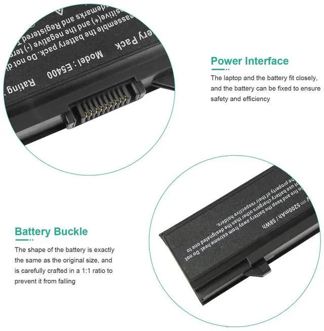 Alt view image 10 of 14 - Laptop Battery for Dell Latitude E5400 E5410 E5500 E5510 KM742 KM769 RM656 T749D