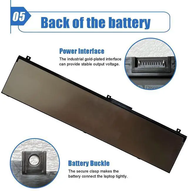 Alt view image 12 of 12 - 97Wh NYFJH Laptop Battery Replace for Dell Precision 7530 7730 7540 7740 Mobile Workstation P74F P74F001 P74F002 P34E P34E001 P34E002 Series Notebook 0WNRC 00WNRC GW0K9 0GW0K9 11.4V 8070mAh