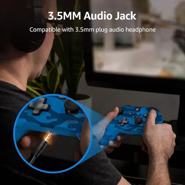 Alt view image 14 of 14 - Wireless Controller for X-BOX/PC, Hall Effect Controller Support Turbo, 2.4G Plug and Play Gaming Gamepad with 3.5mm Headphone Jack/Dual Vibration, Compatible with X-BOX One, X-BOX Series S/X, PC, IOS