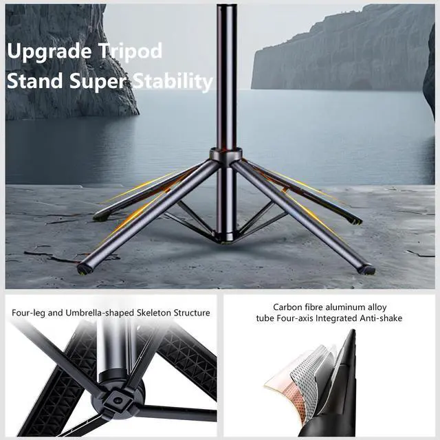 Alt view image 10 of 14 - Auto Face Tracking Tripod for iPhone with Light, No APP Needed 70.9" Phone Camera Tripod Stand 360 Rotation Selfie Stick Follows Your Movement with Remote for Content Creator Vlog Live Stream