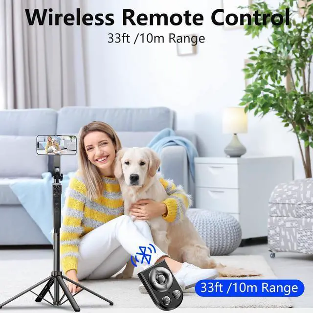 Alt view image 12 of 14 - Auto Face Tracking Tripod for iPhone with Light, No APP Needed 70.9" Phone Camera Tripod Stand 360 Rotation Selfie Stick Follows Your Movement with Remote for Content Creator Vlog Live Stream