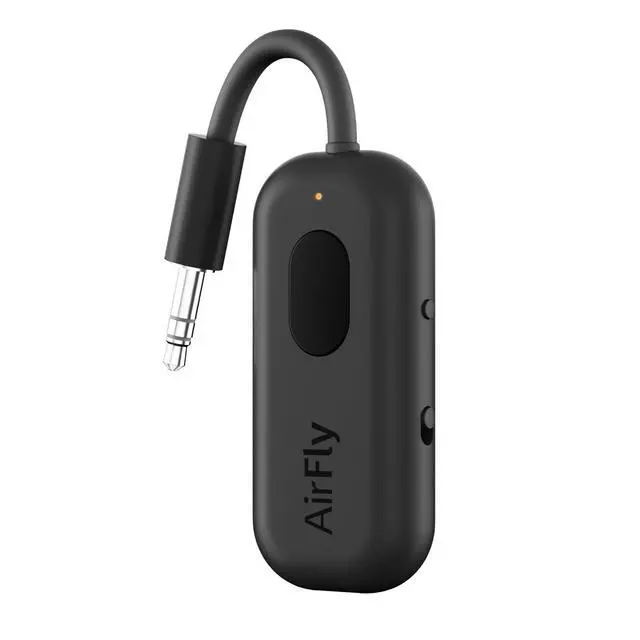 Alt view image 8 of 14 - AirFly Pro Bluetooth Wireless Audio Transmitter/Receiver for up to 2 AirPods/Wireless Headphones; Use with Any 3.5 mm Audio Jack, Black
