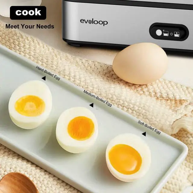 Alt view image 9 of 14 - Rapid Egg Cooker Electric 6 Eggs Capacity, Soft, Medium, Hard Boiled, Poacher, Omelet Maker Egg Poacher With Auto Shut-Off, BPA Free