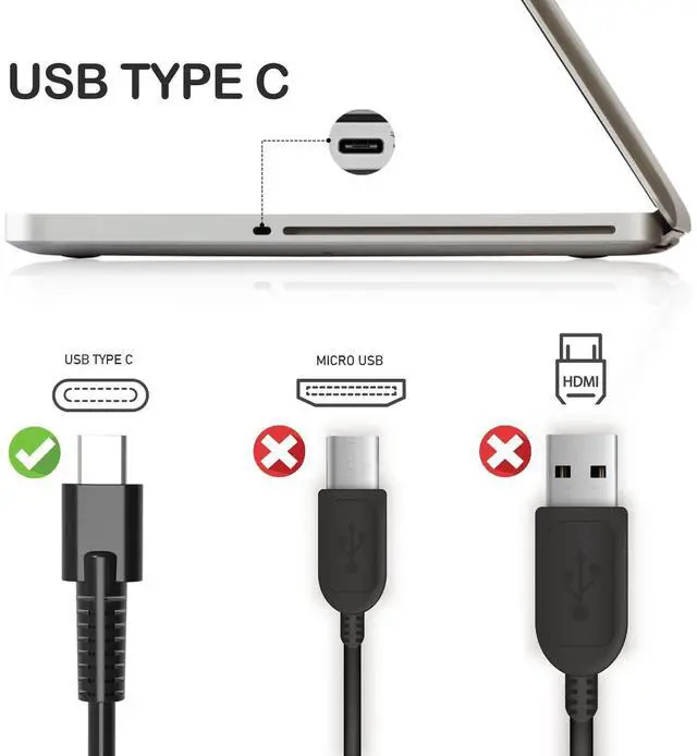 Alt view image 9 of 14 - Original Replacement New Version 65W HP USB C Laptop Charger for HP Elitebook x360, Spectre X360, HP Chromebook, Elite x2, ProBook, Split x2, Pavilion, Envy Travel AC Power Supply Adapter