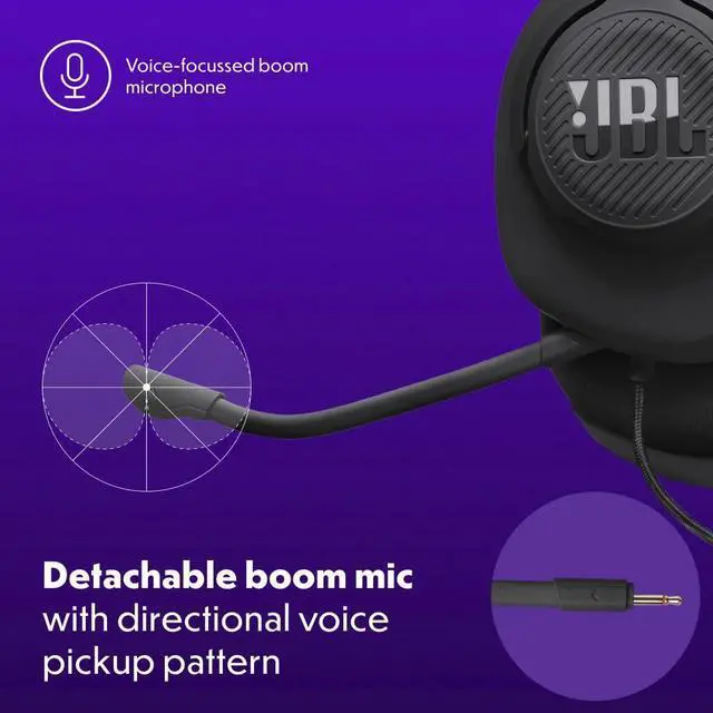 Alt view image 14 of 14 - 100M2 - Wired Over-Ear Gaming Headset with omnidirectional, Detachable mic with Mute Option and Fabric-Covered Memory Foam Ear Cushions, Compatible with All Platforms (Black)