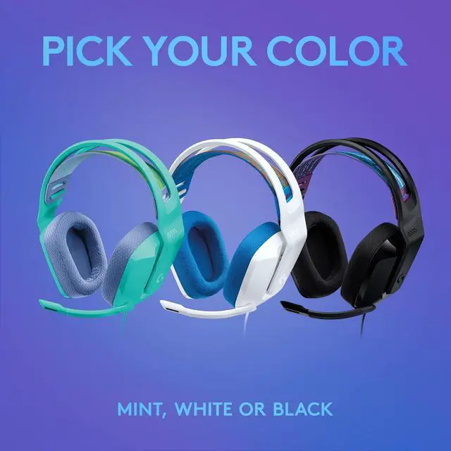 Alt view image 14 of 14 - G335 Wired Gaming Headset, with Flip to Mute Microphone, 3.5mm Audio Jack, Memory Foam Earpads, Lightweight, Compatible with PC, PlayStation, Xbox, Nintendo Switch/Switch 2 - Black