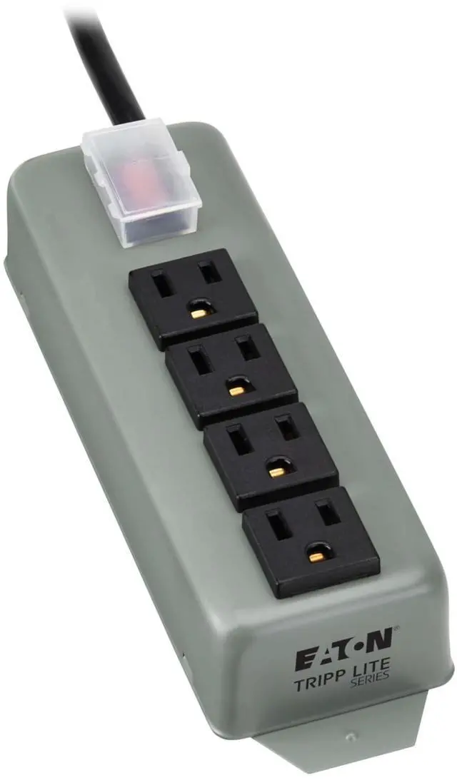 Alt view image 8 of 14 - series 4-Outlet Heavy Duty Power Strip, Metal, Mountable (Wall Mount & Under Desk), 6ft Extension Cord, On/Off Switch Cover, Industrial Garage Shop Work Bench Applications (UL603CB-6)
