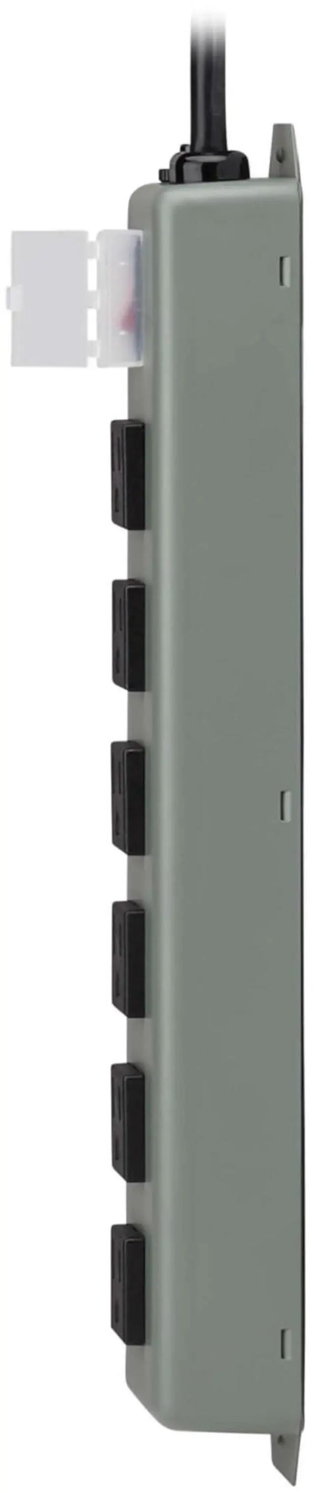 Alt view image 13 of 14 - 6-Outlet Heavy Duty Power Strip, Metal, Mountable (Wall Mount & Under Desk), 6ft Extension Cord, On/Off Switch Cover, Industrial Garage Shop Work Bench Applications (6SP)