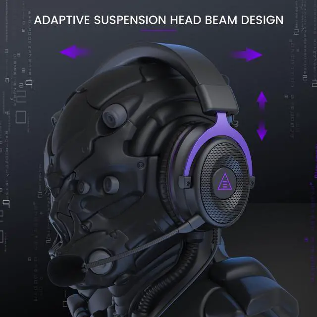 Alt view image 12 of 14 - E900 Headset with Microphone for PC, PS4,PS5, Xbox - Detachable Noise Canceling Mic, 3D Surround Sound, Wired Headphone for Gaming, Computer, Laptop, 3.5MM Jack