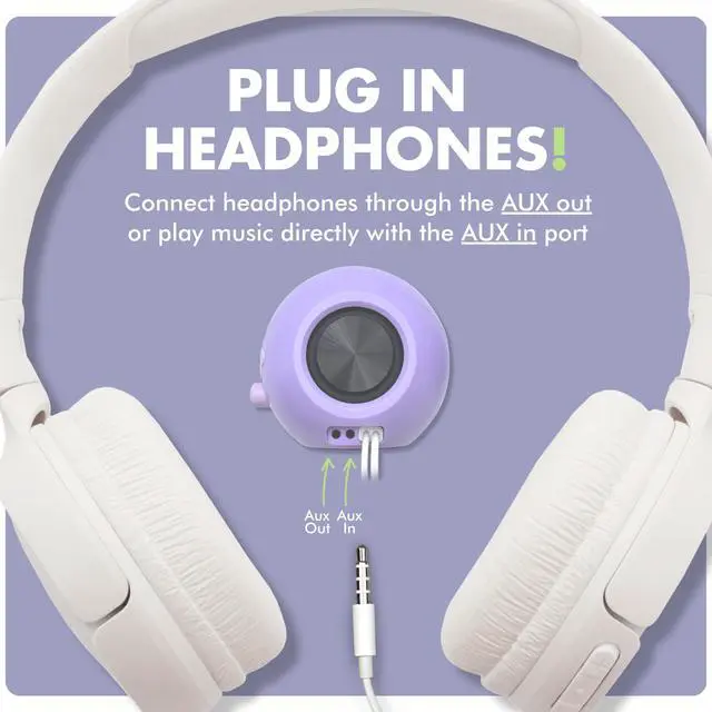 Alt view image 13 of 14 - Purple Computer Speakers for Desktop PC with RGB Lighting, Bluetooth, USB, and AUX - Triple Mode Connection, Dual 2.25" Drivers for Work and Play - Bluetooth PC Speakers - Purple
