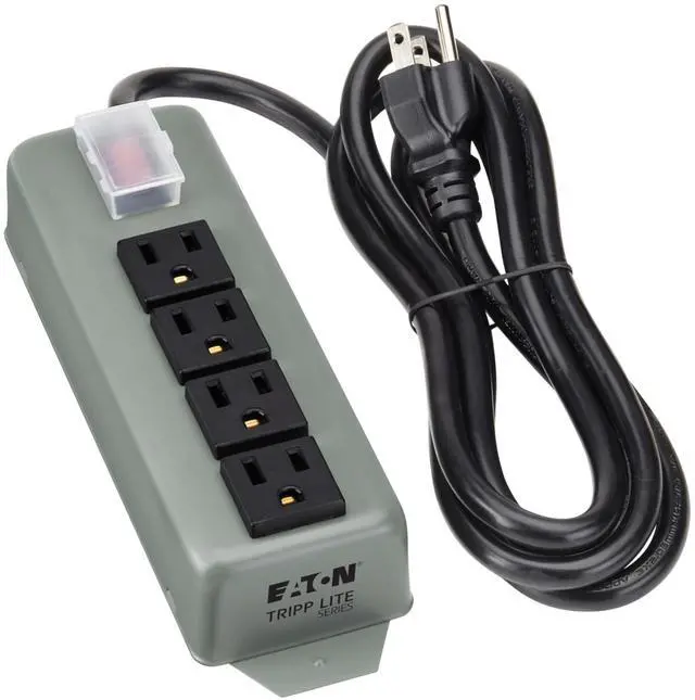 Alt view image 12 of 14 - series 4-Outlet Heavy Duty Power Strip, Metal, Mountable (Wall Mount & Under Desk), 6ft Extension Cord, On/Off Switch Cover, Industrial Garage Shop Work Bench Applications (UL603CB-6)