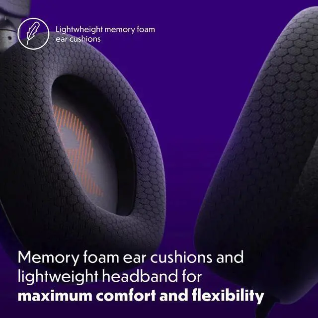 Alt view image 13 of 14 - 100M2 - Wired Over-Ear Gaming Headset with omnidirectional, Detachable mic with Mute Option and Fabric-Covered Memory Foam Ear Cushions, Compatible with All Platforms (Black)