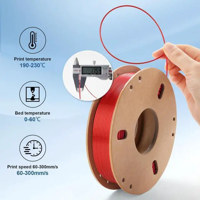 Alt view image 11 of 14 - 3D Printer Filament Bundle, Silk PLA 6 Colors - High Gloss, Super Shiny & Smooth, Beginner-Friendly for Daily DIY, 250gX6 Spools (Gold/Silver/Red/Green/Blue/Purple)