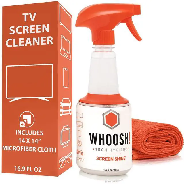Alt view image 8 of 14 - Pro 16.9 fl oz Refillable TV Screen Cleaner & Microfiber Cloth - Streak-Free Cleaner for Flat Screens, OLED, LCD, Smart TV, Monitors - Non-Toxic, Odorless - Electronics Cleaning Kit