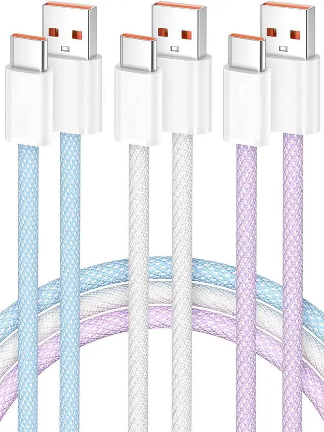 Alt view image 8 of 14 - USB C Cable 3FT 3-Pack, USB A to USB Type C Charger Cord, 3A Fast Charging Compatible with iPhone 15 16 17 Pro, Samsung S24/S23 S22/Note 20/10, Car Play, Apple iPad Android Accessories