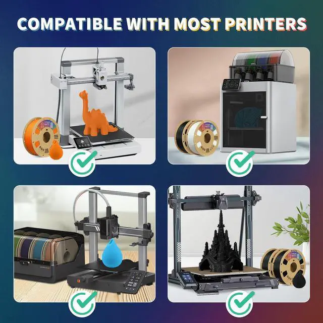 Alt view image 13 of 14 - Glow PLA Filament 1.75mm 3D Printer Filament, 1kg Spool (2.2lbs), Dimensional Accuracy +/- 0.02 mm, Fit Most FDM Printer (Green (Glow in Dark))