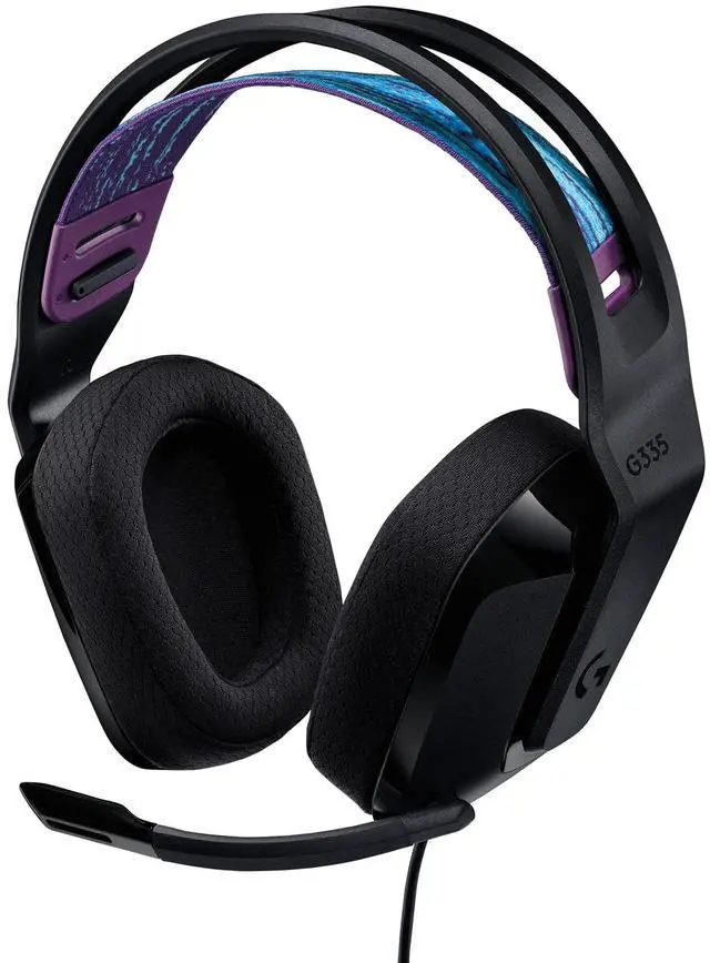 Alt view image 8 of 14 - G335 Wired Gaming Headset, with Flip to Mute Microphone, 3.5mm Audio Jack, Memory Foam Earpads, Lightweight, Compatible with PC, PlayStation, Xbox, Nintendo Switch/Switch 2 - Black