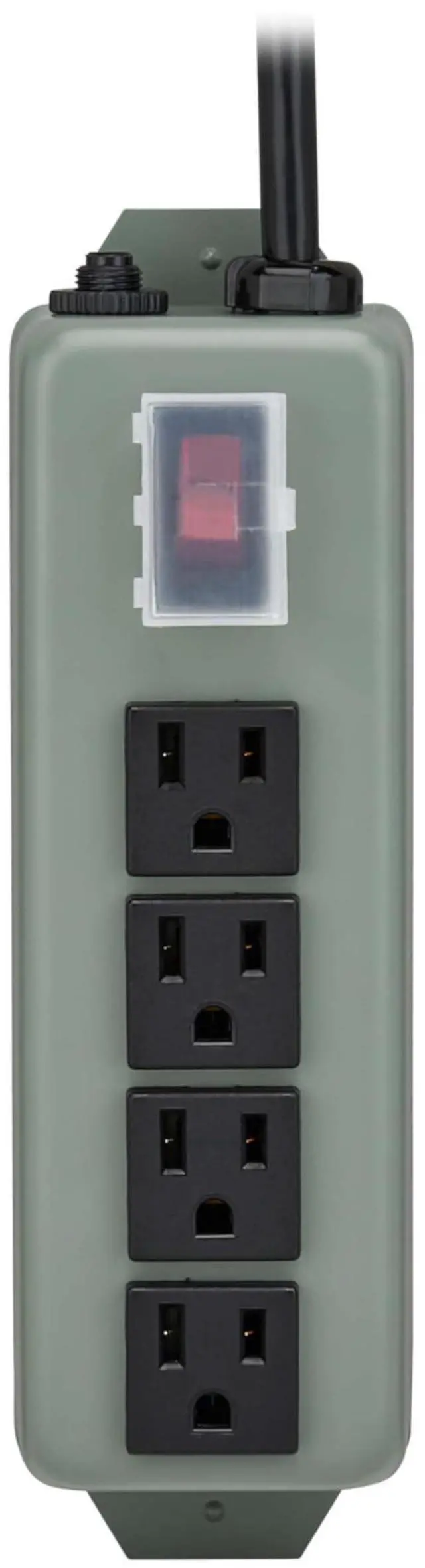 Alt view image 13 of 14 - series 4-Outlet Heavy Duty Power Strip, Metal, Mountable (Wall Mount & Under Desk), 6ft Extension Cord, On/Off Switch Cover, Industrial Garage Shop Work Bench Applications (UL603CB-6)