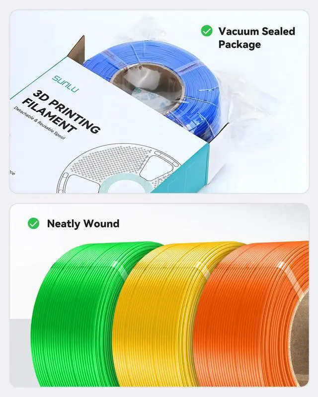 Alt view image 12 of 14 - 4KG PLA Filament Refill 1.75mm, 1000g PLA Matte Filament Bundle 4 Packs, 3D Printer Filament Refill for Reusable Spools, Fit for Most Brand Spool. 1KG/Roll, White*4