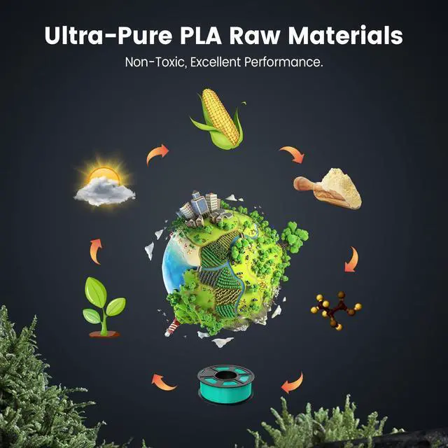 Alt view image 11 of 14 - 4kg PLA 3D Printer Filament Bundle, Neatly Wound PLA Filament 1.75mm ±0.02mm, Individually Vacuum Packed, 4kg in Total, 1kg per Spool, 4 Pack, 4000g, 4White