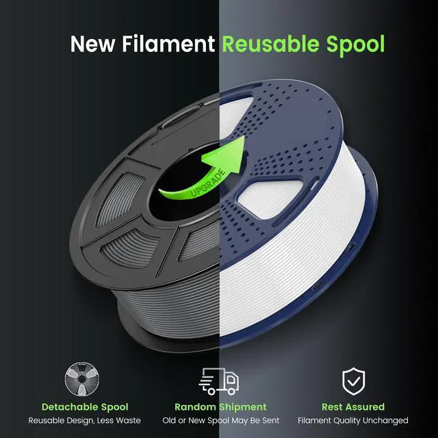 Alt view image 14 of 14 - 4kg PLA 3D Printer Filament Bundle, Neatly Wound PLA Filament 1.75mm ±0.02mm, Individually Vacuum Packed, 4kg in Total, 1kg per Spool, 4 Pack, 4000g, 4White