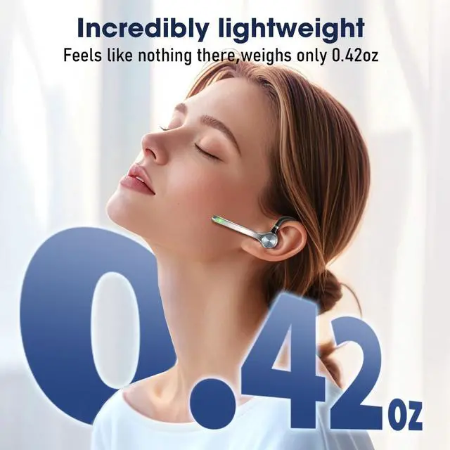 Alt view image 13 of 14 - Bluetooth Headset, Wireless Earpiece with Upgrade Noise Canceling Mic,500mAh Charging Case Support 72H Talking Time,Hand-Free Headphones with Mute Button for Computer Cell Phones Trucker Work