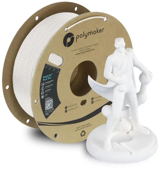 Alt view image 8 of 14 - PLA PRO Filament 1.75mm 1kg, Tough & High Rigidity White 3D Printing Filament, PolyLite PLA PRO 3D Printer Filament 1.75mm, Print with Most 3D Printers