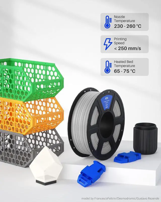 Alt view image 12 of 14 - PETG Filament 1.75mm Bundle 4KG, 3D Printer Filament Dimensional Accuracy +/- 0.02 mm, 4pcs 1kg Spool(2.2lbs) Fits for Most FDM 3D Printers(Black, White, Red, Blue)
