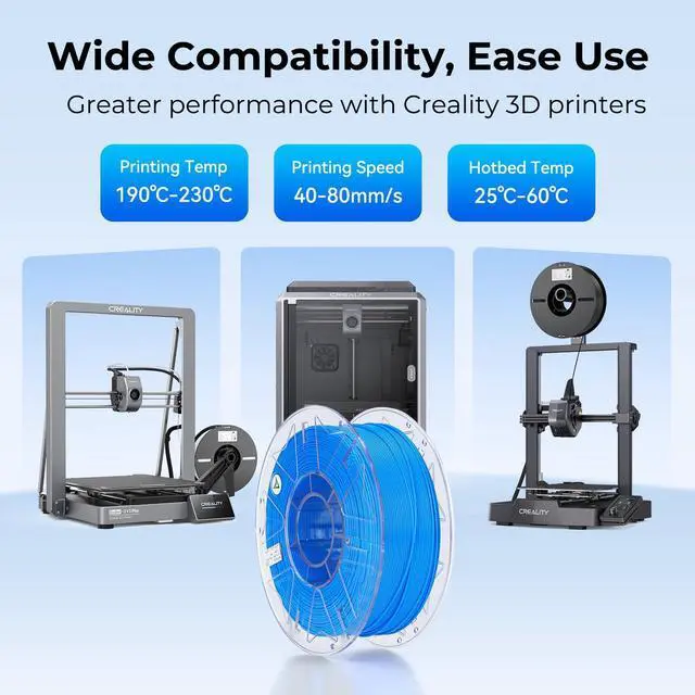 Alt view image 14 of 14 - Hyper PLA Filament 1.75mm, RFID 3D Printer Filament PLA for High Speed 30-600mm/s, 1kg(2.2lbs)/Spool Filament Support CFS, Fits for K2 Plus Combo and Most 3D Printers (Black)