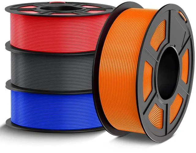 Alt view image 8 of 14 - PETG Filament 1.75mm, 3D Printer Filament PETG Filament Bundle 4-Color, Strong Toughness, 4 * 1KG(1320M) Filament High Precision, Dimensional Accuracy ±0.02mm, Blue+Red+Orange+Grey
