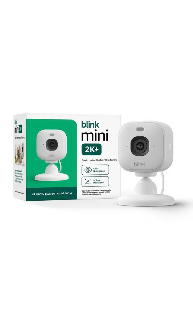 Alt view image 7 of 12 - Mini 2K+ (newest model) Plug-in Home & Pet Indoor Security Camera with 2K video resolution, night vision, enhanced audio, motion detection 1 camera (White)