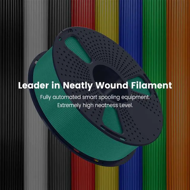 Alt view image 12 of 14 - 3D Printer Filament Bundle PLA Filament 1.75mm, Individually Vacuum Packed, 0.25kg per Spool, 2kg in Total, 8 Pack, Black+Bone White+Grey+Brown+Red+Blue+Olive Green+Wood