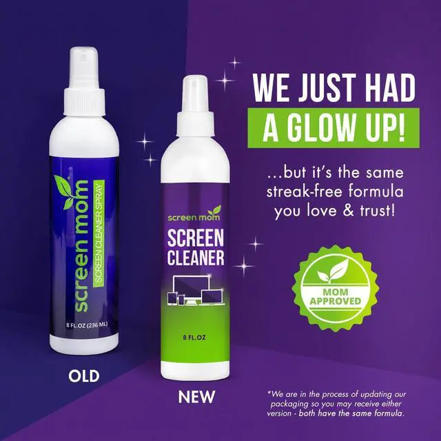 Alt view image 8 of 12 - Cleaner Spray and 4 Microfiber Cloths Bundle 8oz & 2oz, by Screen Mom, Eyeglasses or Monitor Screen Cleaner Spray and Wipe, Electronic Cleaner Spray, Car Screen Cleaning Kit