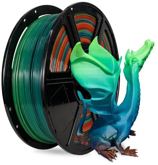 Alt view image 7 of 12 - PLA Filament 1.75mm, 3D Printer Filament 1kg (2.2lbs) Spool, Dimensional Accuracy +/- 0.02mm, 3D Printing Filament Easy to Use and Fits for Most FDM 3D Printers (Rainbow)