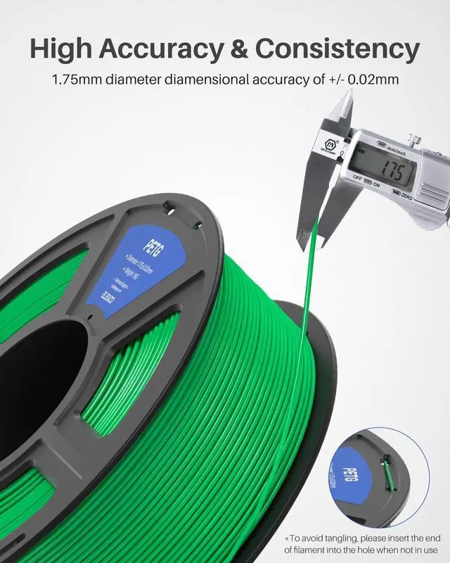 Alt view image 11 of 14 - PETG Filament 1.75mm Bundle 4KG, 3D Printer Filament Dimensional Accuracy +/- 0.02 mm, 4pcs 1kg Spool(2.2lbs) Fits for Most FDM 3D Printers(Black, White, Red, Blue)