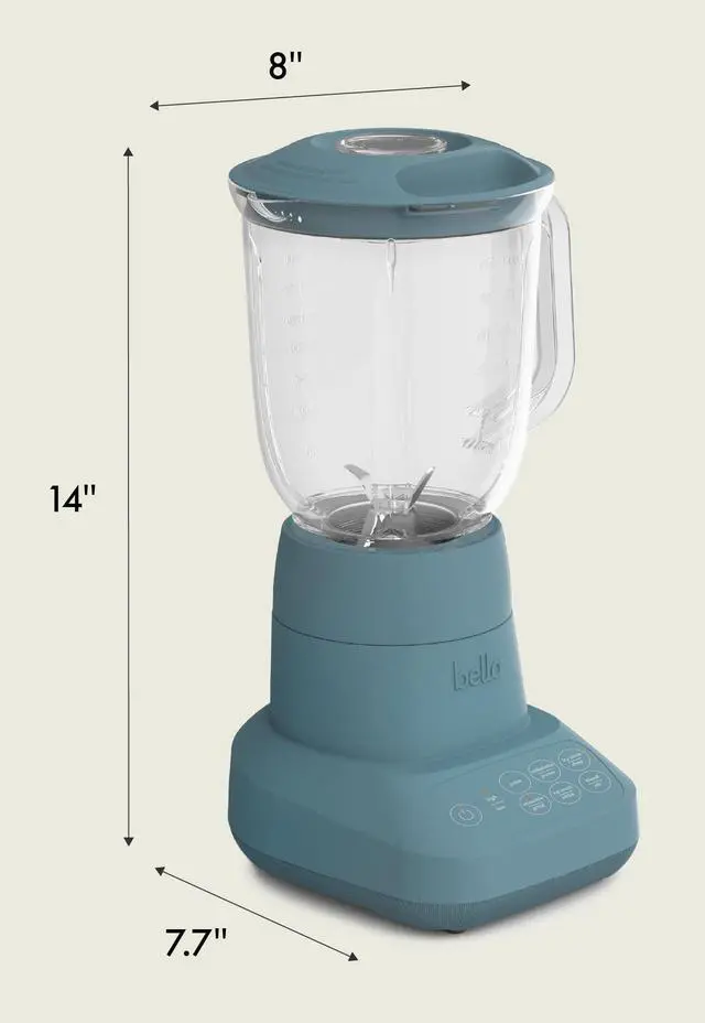 Alt view image 14 of 14 - 10 Speed Countertop Blender, Juicer & Smoothie Maker, Fits-anywhere Kitchenware, Slim Flip & Store Design, Dishwasher Safe 48oz Capacity Pitcher & Lid, Stainless Steel Blade, 450 Watt, Surf