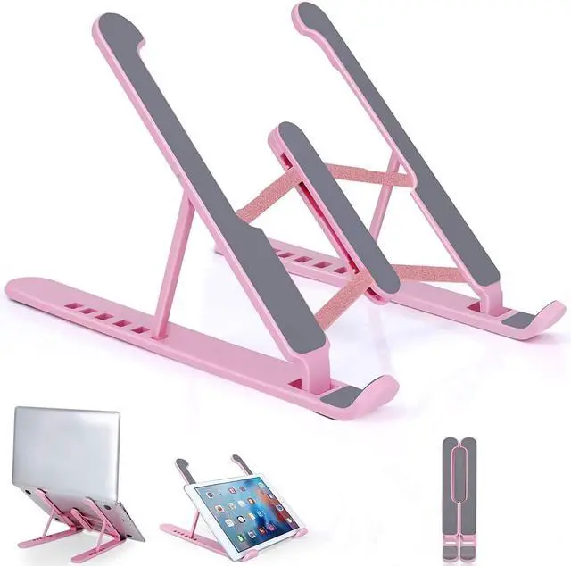 Alt view image 3 of 7 - Portable Laptop Stand, Adjustable Laptop Holder Riser Computer Stand for Desk Notebook Stand Mount