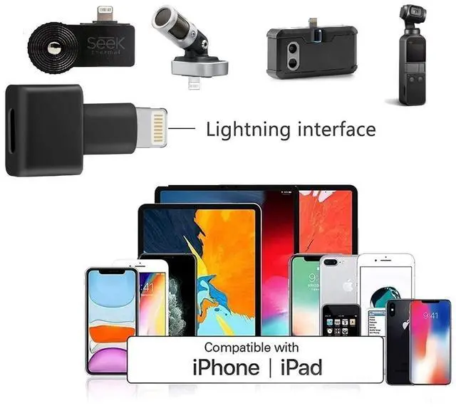 Alt view image 6 of 7 - 2Pack Apple MFi Certified Lightning Extender Adapter, Male to Female, 8-pin for iPhone 13 12 11 X XS XR 8 7 6 iPad Transfer Audio Video Data