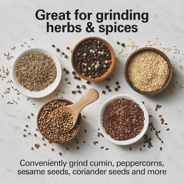 Alt view image 14 of 14 - Custom Grind Electric Coffee Grinder for 4-14 Cups, One-Press Hand-Free Operation with Auto Shutoff, Removable Grinding Bowl For Easy Pour and Clean, Stainless Steel (80406)