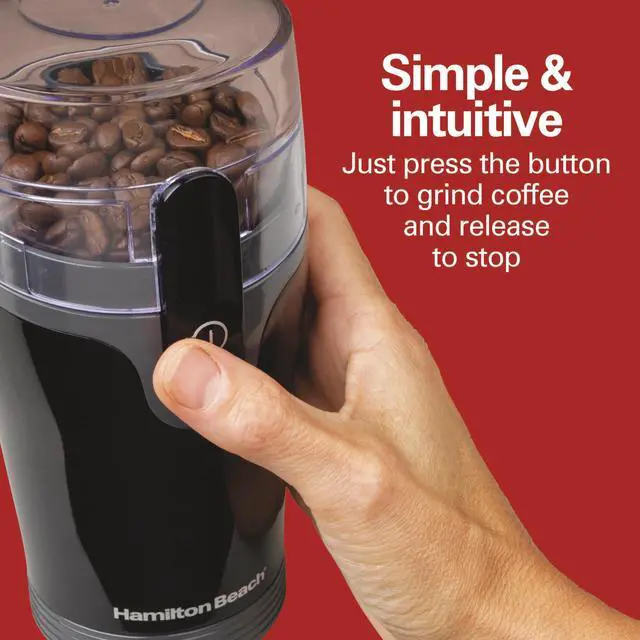 Alt view image 14 of 14 - Fresh Grind Electric Coffee Grinder for Beans, Spices and More, Stainless Steel Blades, Removable Chamber, Makes up to 12 Cups, Black
