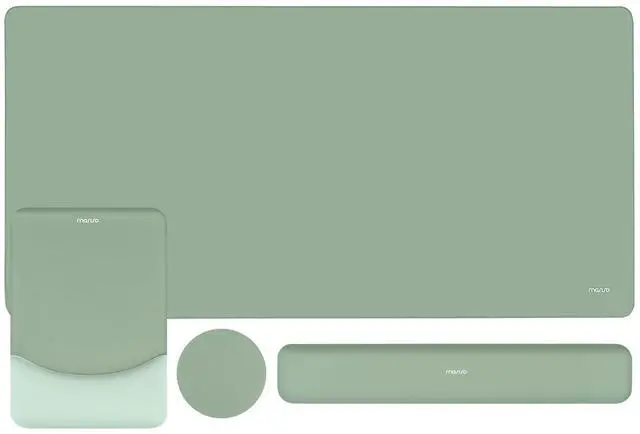 Alt view image 8 of 14 - Keyboard Mouse Pad Set, Large Gaming Mouse Pad&Rectangular Keyboard Wrist Rest&Mousepad with Wrist Rest&Coaster, Ergonomic Non-Slip&Easy Typing Pad with Curved Silicone Lining, Antique Green